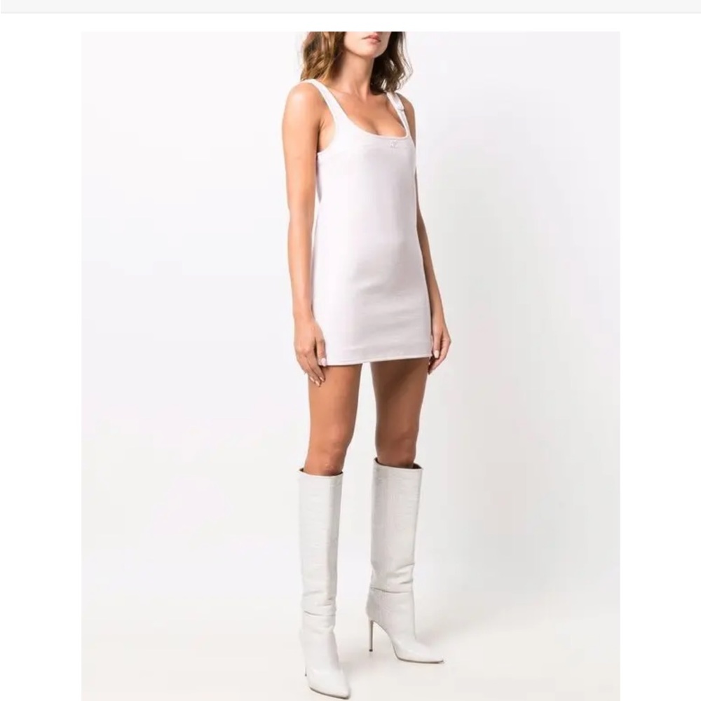 Courréges Vinyl Mini Dress Lait De Rose Pink fw21